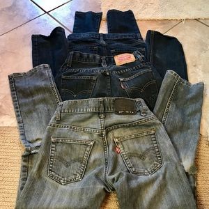 3 pairs of boys jeans size 10 Levi’s/Chldrns Place